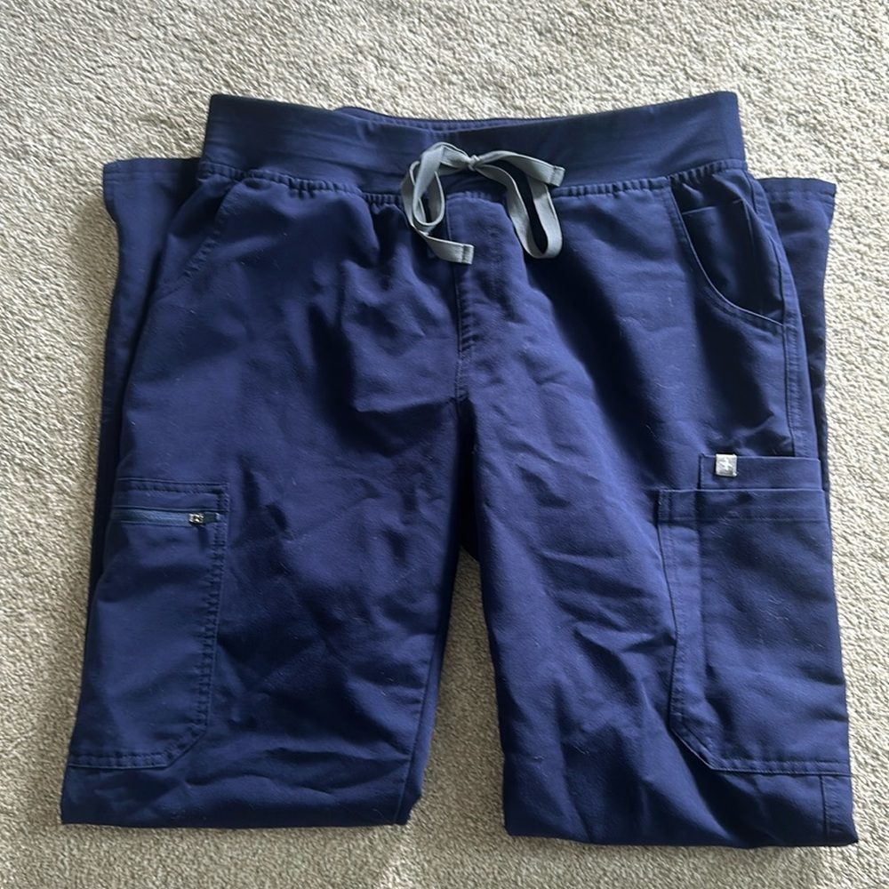 FIGS Yola Skinny Scrub Pants - Size Medium, Navy